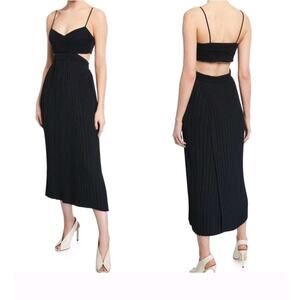 A.L.C Dress Sienna Sleeveless Gemini Pleated Cutout Midi Cocktail NWOT Size 2